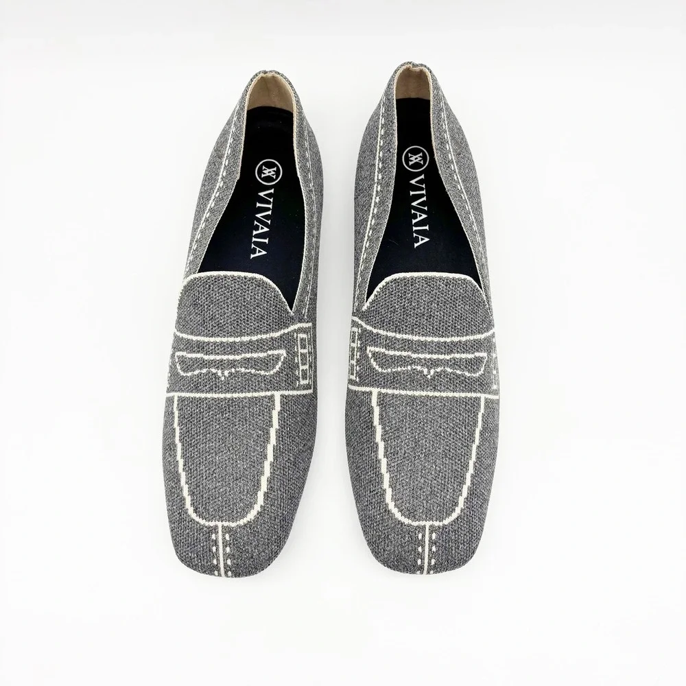 NWB Vivaia Sierra Slip On Washable Loafers in Gray Size 40 - Picture 3 of 16